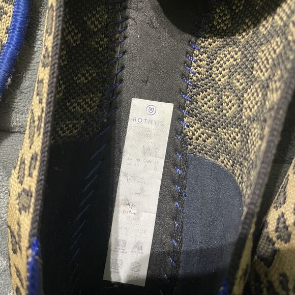 Rothy's The Loafer Spotted Leopard Print Size 9 Wide Women's Slip On Shoes - Picture 8 of 9